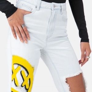 ADIKA BRAND NEW JEANS WITH GRAPHIC DESIGN